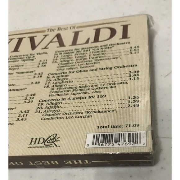 THE BEST OF VIVALDI CD NEW Sealed ~Ships Same Day~ Actual Photos Shown - Picture 6 of 7